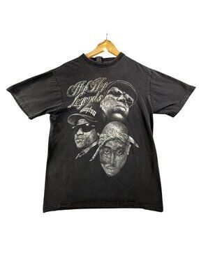 Flying Horse Hip Hop Legends Shirt Mens Large Black Rap Tee Music 2PAC Biggie
